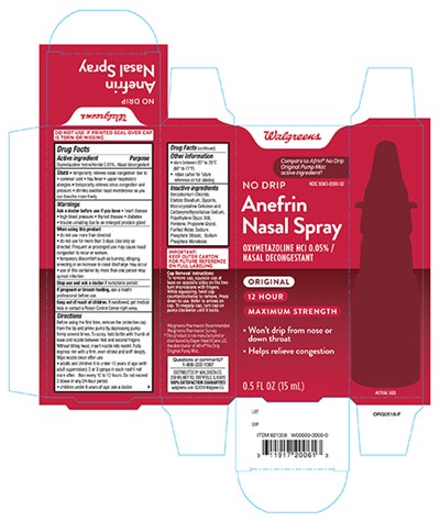 Walgreens Anefrin Original Nasal Spray Carton.jpg Principal display panel- Carton label - Walgreens Anefrin Original Nasal Spray Carton
